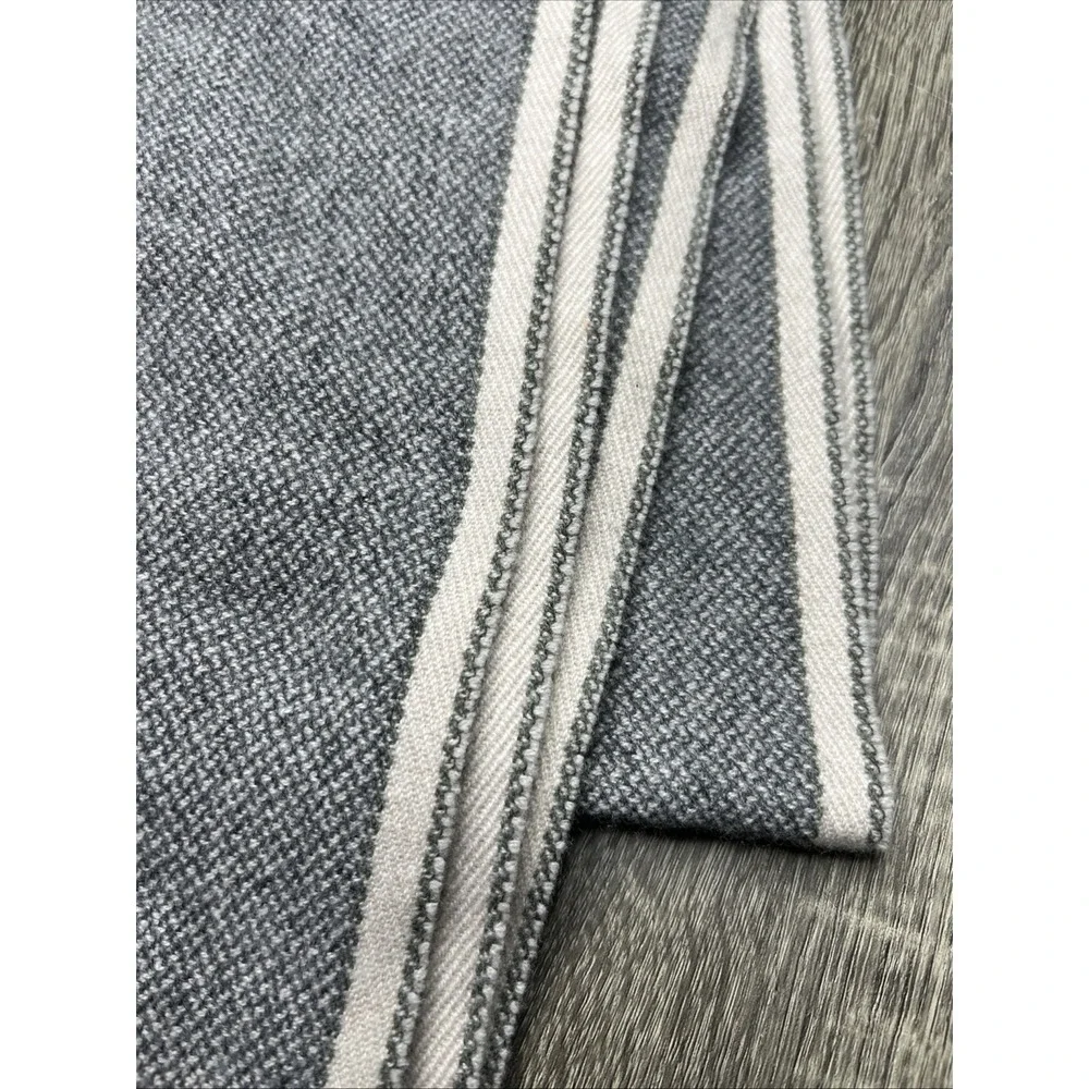 Brunello Cucinelli 100% Cashmere Shawl Scarf Wrap Grey Gray 19